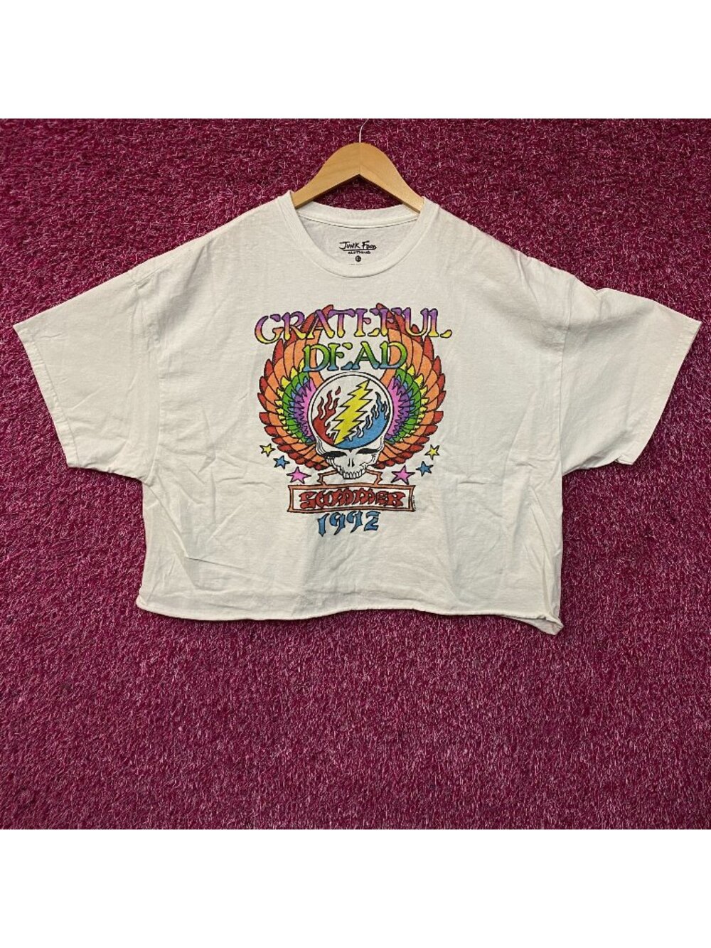 Junk Food Clothing Grateful Dead Summer 1992 Rock Band Women's Crop Tee XL
